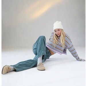 PacSun Olive Green Corduroy Baggy Jeans Womens Size 27 Casual Pants